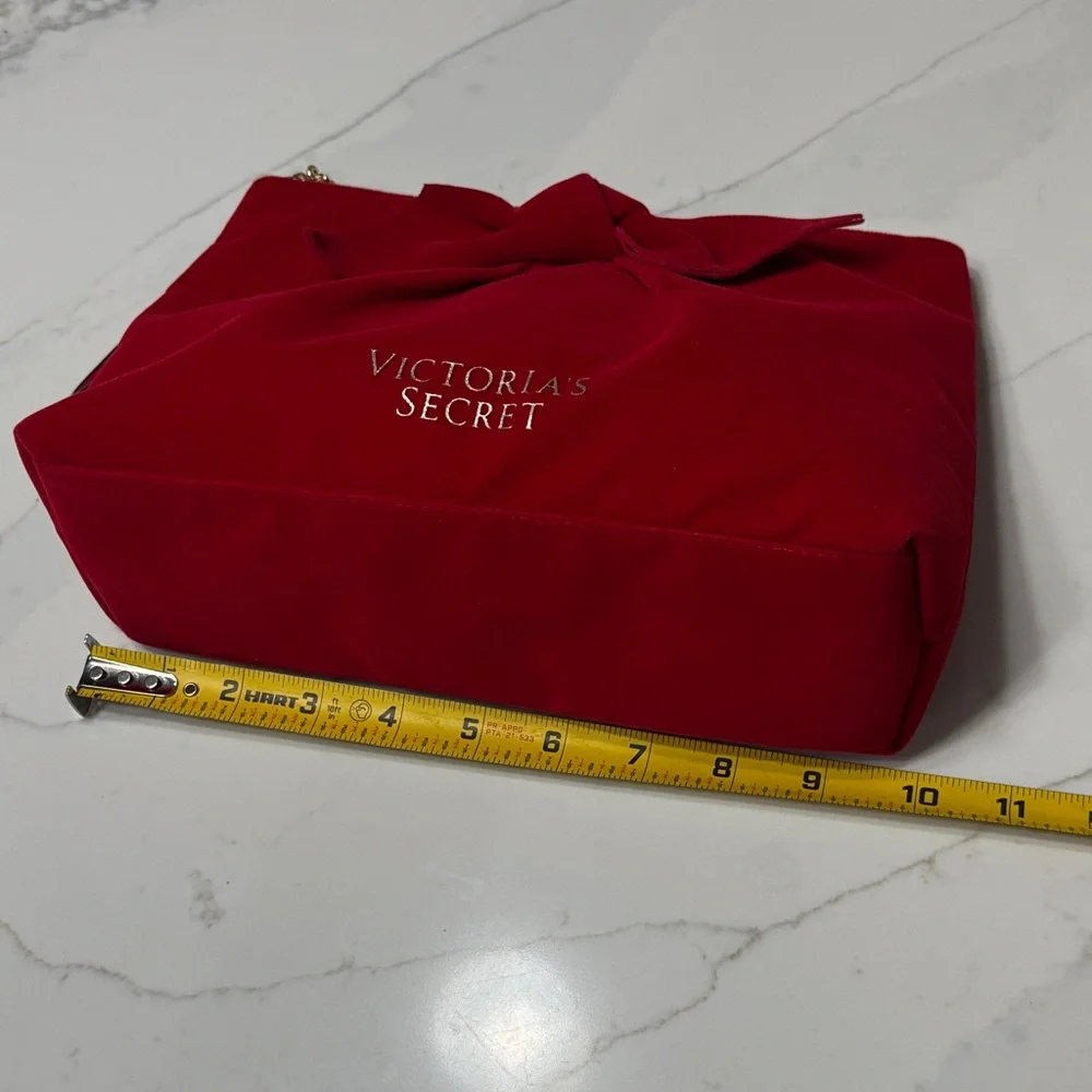 Victoria's Secret Red Cosmetic Bag with Bow